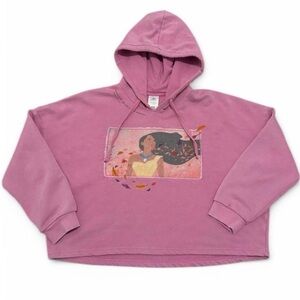 Disney store pink Pocahontas hoodie pullover sweater